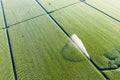 Farm Irrigation water aerial photo