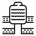 Farm irrigation system icon outline vector. Water drip