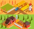 Farm Isometric Banners