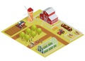 Farm Isometric Template Royalty Free Stock Photo