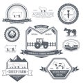 Farm label template of emblem element for your Royalty Free Stock Photo