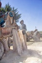 Workers shelling maize in Western Kenya