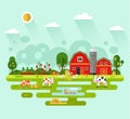 Farm landscape Royalty Free Stock Photo