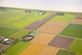 Farm landscape with windmill from above Royalty Free Stock Photo