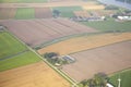 Farm landscape with windmill from above, Royalty Free Stock Photo