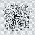 Farm life animals. Royalty Free Stock Photo