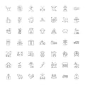 Farm linear icons, signs, symbols vector line illustration set Royalty Free Stock Photo