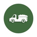 farm machine icon in badge style. One of Farm collection icon can be used for UI, UX