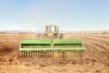 Planting wheat in the fertile farm fields of Idaho. Royalty Free Stock Photo