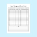 Farm management notebook KDP interior. Farm information checker and cultivator task tracker template. KDP interior journal. Farm