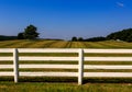 Farm in Maryland with freshly painted white fence