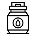 Farm milk can icon, outline style Royalty Free Stock Photo