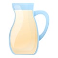 Farm milk jug icon, cartoon style Royalty Free Stock Photo