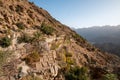 Farm on mountain of Wakan, Oman Royalty Free Stock Photo