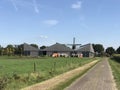 Farm with an old windmill Royalty Free Stock Photo