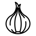 Farm onion icon, outline style