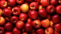 Farm organic apples. Natural fruits are covered with drops of condensate. AI generated