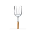 Farm Pitchfork with Metal Tines and Wooden Handle Royalty Free Stock Photo