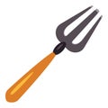 Farm plant fork icon, cartoon style