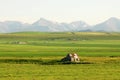 Farm on prairie Royalty Free Stock Photo