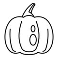 Farm pumpkin icon, outline style