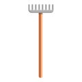 Farm rake icon, cartoon style