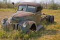 Old vintage farm ranch pickup truck pasture rusted jalopy Royalty Free Stock Photo