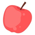 Farm red apple icon, cartoon and flat style Royalty Free Stock Photo