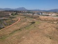 Farm roads with distant mountain views