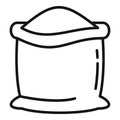 Farm sack compost icon, outline style