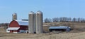 Farm scene in the hills of southern wisconsin