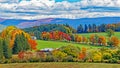 Farm scene with Autumn colors Berkshires Massachusetts Royalty Free Stock Photo