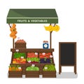 Farm shop. Local stall market. Royalty Free Stock Photo