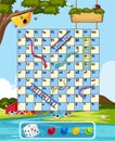 Farm snake ladder game template