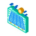 farm solar panel isometric icon vector illustration Royalty Free Stock Photo