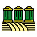 Farm stock building icon color outline vector Royalty Free Stock Photo