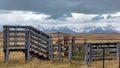 Farm stock yard for loading livestock between Lake Takapo and Pukaki