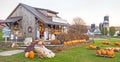 Farm store and dairy farm decorated for Fall