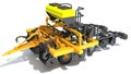 Farm Subsoiler 3D rendering on white background Royalty Free Stock Photo