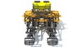 Farm Subsoiler 3D rendering on white background Royalty Free Stock Photo