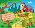 Farm theme with red barn 3