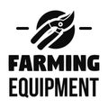 Farm tool logo, simple style