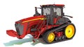 Farm Track Tractor 3D rendering on white background Royalty Free Stock Photo