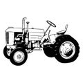 Farm Tractor, Harvest, Farmer Vehicle, Stencil, Silhouette, Vector Clip Art Royalty Free Stock Photo