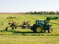 Farm Tractor with hay turner