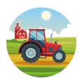 Farm tractor rural cartoons