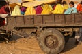 Farm Trailer With Colorful Passengers