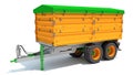 Farm Trailer 3D rendering on white background