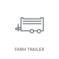 farm Trailer linear icon. Modern outline farm Trailer logo conce