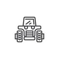 Farm transport line icon